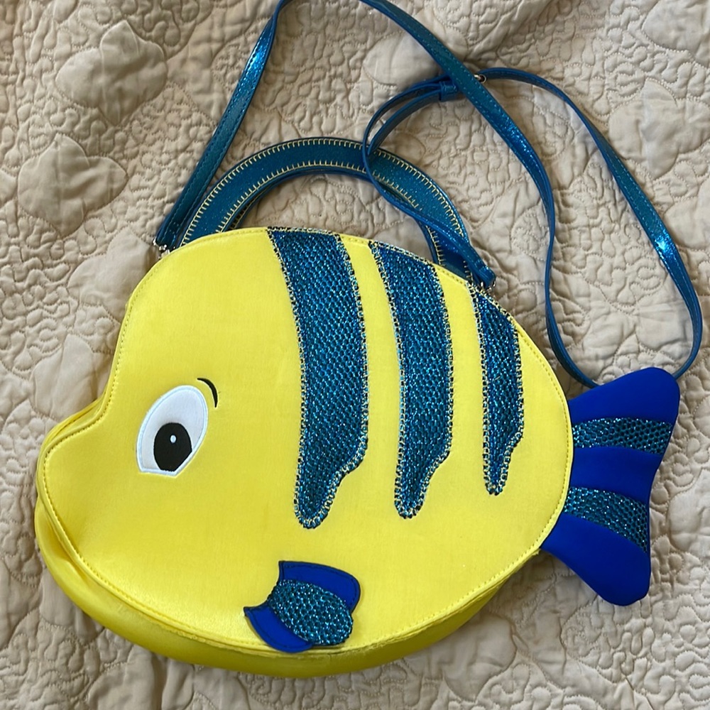 DANIELLE NICOLE Disney Little Mermaid Flounder Fish Tote